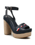 Tommy Hilfiger Еспадрили Th Interlace High Heel Sandal FW0FW05612 Тъмносин - Pepit.bg