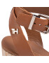 Tommy Hilfiger Еспадрили Th Raffia High Wedge Sandal FW0FW04842 Кафяв - Pepit.bg