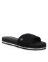 Tommy Hilfiger Еспадрили Th Textured Flat Sandal FW0FW06438 Черен - Pepit.bg