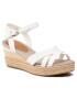 Tommy Hilfiger Еспадрили Tommy Gradient Mid Wedge Sandal FW0FW05627 Бял - Pepit.bg