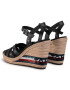 Tommy Hilfiger Еспадрили Tommy Sequins High Wedge Sandal FW0FW04843 Черен - Pepit.bg