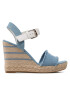 Tommy Hilfiger Еспадрили Wedge Sandal FW0FW07079 Син - Pepit.bg