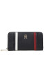 Tommy Hilfiger Голям дамски портфейл Th Emblem Large Za Corp AW0AW15119 Тъмносин - Pepit.bg