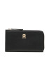 Tommy Hilfiger Голям дамски портфейл Th Feminine Large Slim Wallet AW0AW14890 Черен - Pepit.bg