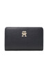 Tommy Hilfiger Голям дамски портфейл Th Timeless Med Bi Fold AW0AW14633 Тъмносин - Pepit.bg