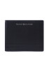 Tommy Hilfiger Голям мъжки портфейл Th Bus Leather Mini Cc Wallet AM0AM10981 Черен - Pepit.bg