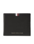 Tommy Hilfiger Голям мъжки портфейл Th Prem Lea Mini Cc Wallet AM0AM11266 Черен - Pepit.bg