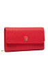 Tommy Hilfiger Голям дамски портфейл Th Element Lrg Flap Wallet AW0AW11624 Червен - Pepit.bg