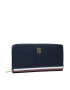 Tommy Hilfiger Голям дамски портфейл Th Element Lrg Za Corp AW0AW10540 Тъмносин - Pepit.bg