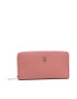 Tommy Hilfiger Голям дамски портфейл Th Soft Large Za Wallet AW0AW10221 Розов - Pepit.bg