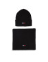 Tommy Hilfiger Комплект шапка и шал тип комин Tjw Flag Beanie And Scarf AM0AM11677 Черен - Pepit.bg