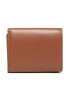 Tommy Hilfiger Малък дамски портфейл Push Lock Leather Wallet AW0AW14344 Кафяв - Pepit.bg