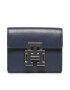 Tommy Hilfiger Малък дамски портфейл Push Lock Leather Wallet AW0AW14344 Тъмносин - Pepit.bg