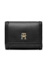 Tommy Hilfiger Малък дамски портфейл Th City Med Flap Wallet AW0AW15746 Черен - Pepit.bg