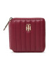 Tommy Hilfiger Малък дамски портфейл Th Timeless Med Wallet Quilted AW0AW13644 Кафяв - Pepit.bg