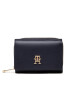 Tommy Hilfiger Малък дамски портфейл Iconic Tommy Med Flap AW0AW13650 Тъмносин - Pepit.bg