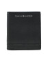 Tommy Hilfiger Малък мъжки портфейл Th Business Leather Trifold AM0AM10984 Черен - Pepit.bg