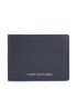 Tommy Hilfiger Мъжки портфейл Th Struc Leather Mini Cc Wallet AM0AM11607 Тъмносин - Pepit.bg