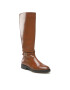 Tommy Hilfiger Офицерки Leather Belt Longboot FW0FW06758 Кафяв - Pepit.bg