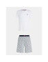 Tommy Hilfiger Пижама UM0UM02810 Бял Regular Fit - Pepit.bg