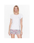 Tommy Hilfiger Пижама UW0UW04149 Бял Regular Fit - Pepit.bg