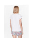 Tommy Hilfiger Пижама UW0UW04149 Бял Regular Fit - Pepit.bg