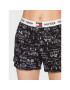 Tommy Hilfiger Пижамени шорти Woven UW0UW02986 Черен Regular Fit - Pepit.bg