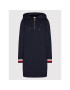 Tommy Hilfiger Плетена рокля Interlock WW0WW32917 Тъмносин Regular Fit - Pepit.bg