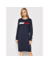 Tommy Hilfiger Плетена рокля Graphic WW0WW31483 Тъмносин Regular Fit - Pepit.bg