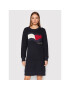 Tommy Hilfiger Плетена рокля Motion Flag WW0WW31116 Тъмносин Relaxed Fit - Pepit.bg