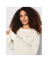 Tommy Hilfiger Пуловер Cable WW0WW32293 Бял Relaxed Fit - Pepit.bg