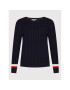 Tommy Hilfiger Пуловер Cable WW0WW33885 Тъмносин Regular Fit - Pepit.bg
