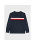 Tommy Hilfiger Пуловер Essential Global Stripe KB0KB07826 M Тъмносин Regular Fit - Pepit.bg