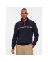 Tommy Hilfiger Пуловер Global Stripe Zip Mock MW0MW33508 Син Regular Fit - Pepit.bg
