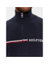 Tommy Hilfiger Пуловер Global Stripe Zip Mock MW0MW33508 Син Regular Fit - Pepit.bg