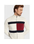 Tommy Hilfiger Пуловер Structure Flag MW0MW25343 Бял Regular Fit - Pepit.bg