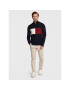 Tommy Hilfiger Пуловер Structure Flag MW0MW25343 Тъмносин Regular Fit - Pepit.bg