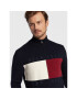 Tommy Hilfiger Пуловер Structure Flag MW0MW25343 Тъмносин Regular Fit - Pepit.bg