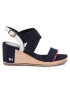 Tommy Hilfiger Сандали Basic Hardware Mid Wedge FW0FW04945 Тъмносин - Pepit.bg