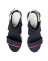 Tommy Hilfiger Сандали Basic Hardware Mid Wedge FW0FW04945 Тъмносин - Pepit.bg