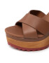 Tommy Hilfiger Сандали Feminine High Heel Clog Sandal FW0FW06242 Кафяв - Pepit.bg