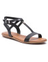 Tommy Hilfiger Сандали Feminine Leather Flat Sandal FW0FW05628 Черен - Pepit.bg