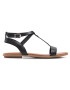 Tommy Hilfiger Сандали Feminine Leather Flat Sandal FW0FW05628 Черен - Pepit.bg