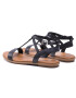 Tommy Hilfiger Сандали Feminine Leather Flat Sandal FW0FW05628 Черен - Pepit.bg