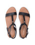 Tommy Hilfiger Сандали Feminine Leather Flat Sandal FW0FW05628 Черен - Pepit.bg