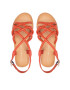 Tommy Hilfiger Сандали Flat Strappy Sandal FW0FW06668 Червен - Pepit.bg