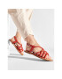 Tommy Hilfiger Сандали Flat Strappy Sandal FW0FW06668 Червен - Pepit.bg