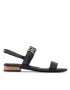 Tommy Hilfiger Сандали Hardware Flat Sandal FW0FW07094 Черен - Pepit.bg