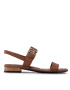 Tommy Hilfiger Сандали Hardware Flat Sandal FW0FW07094 Кафяв - Pepit.bg