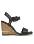 Tommy Hilfiger Сандали Hardware Wedge Sandal FW0FW07074 Черен - Pepit.bg